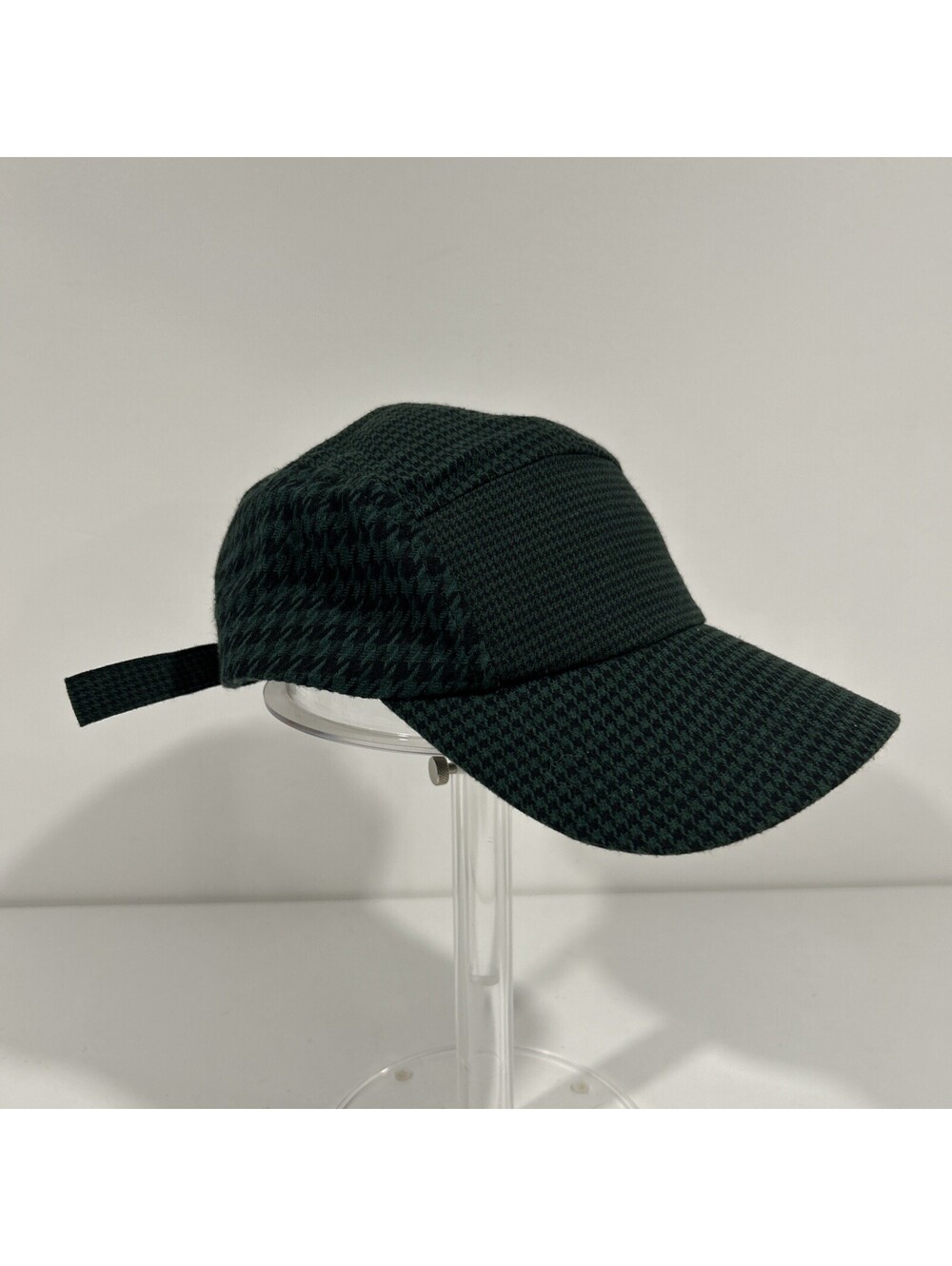 Anthropologie Plaid Houndstooth 5-Panel Cap Green Unisex Adults
